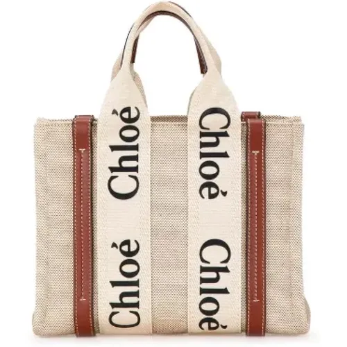 Pre-owned Tote Bags, female, , Size: ONE SIZE Pre-owned Canvas handbags - Chloé Pre-owned - Modalova