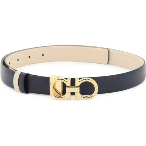 Reversible Leather Belt with Gancini Buckle , male, Sizes: 100 CM, 95 CM, 85 CM, 90 CM - Salvatore Ferragamo - Modalova