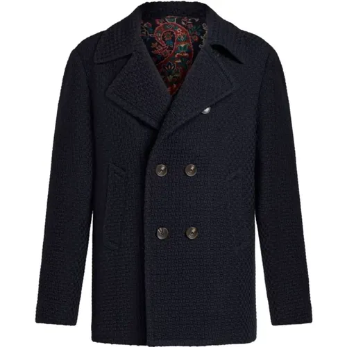 Midnight Wool Double-Breasted Coat , male, Sizes: M, XL - ETRO - Modalova