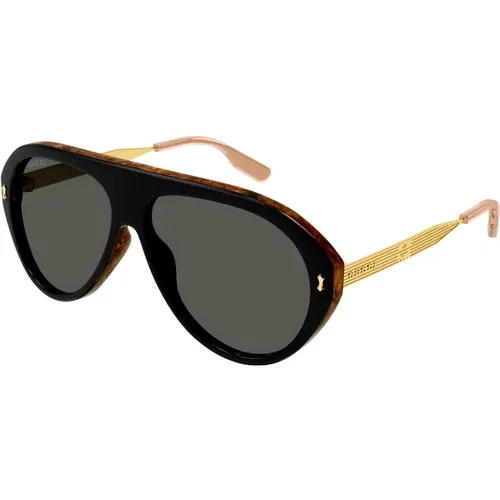 Schwarze Sonnenbrille mit Zubehör,Gold/Grüne Sonnenbrille,Gold/Graue Sonnenbrille - Gucci - Modalova