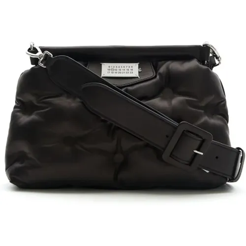 Glam Slam Leather Shoulder Bag , female, Sizes: ONE SIZE - Maison Margiela - Modalova