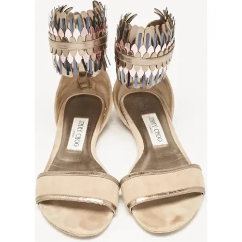 Pre-owned Leather sandals , female, Sizes: 4 UK - Jimmy Choo Pre-owned - Modalova