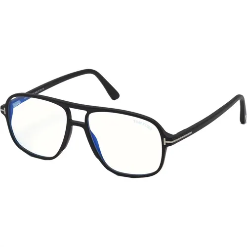 Blau Block Brillengestell , unisex, Größe: 56 MM - Tom Ford - Modalova