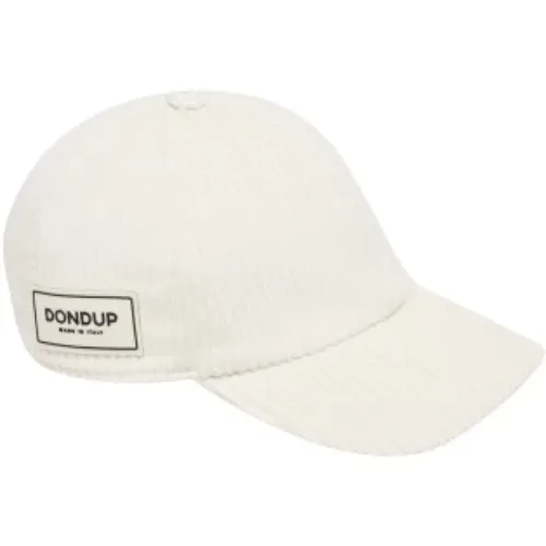 Caps, male, , Size: ONE SIZE Velvet Baseball Hat with Logo Label - Dondup - Modalova