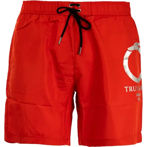 Rote Sommer-Boxershorts für Männer , Herren, Größe: L - Trussardi - Modalova