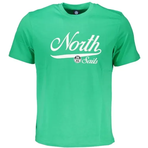 Print Logo Round Neck T-Shirt , male, Sizes: XL, 3XL, M, L, 2XL, S - North Sails - Modalova