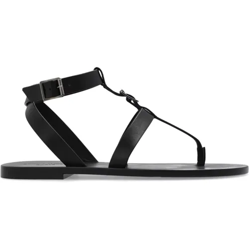 Flat Sandals, male, , Size: 7 US Leather sandals - Saint Laurent - Modalova