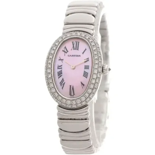 Pre-owned Watches, female, , Size: ONE SIZE Pre-owned White Gold watches - Cartier Vintage - Modalova