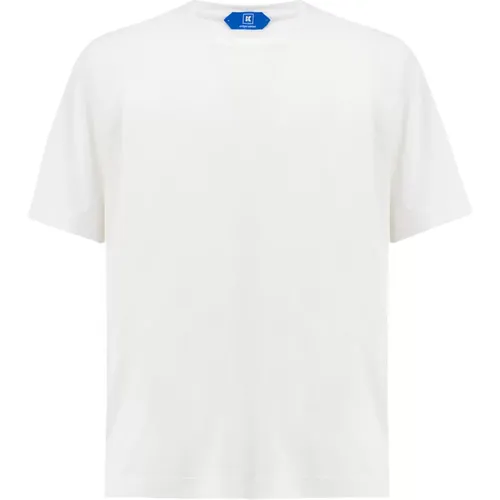 Baumwoll Crew-neck T-Shirt für heiße Tage , Herren, Größe: XL - Kiton - Modalova