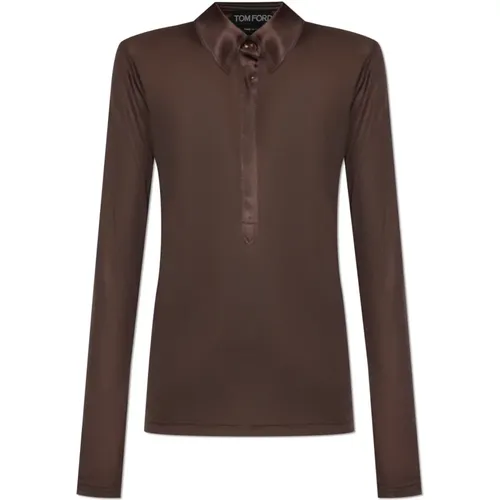 Blouses, female, , Size: XS Transparent top - Tom Ford - Modalova