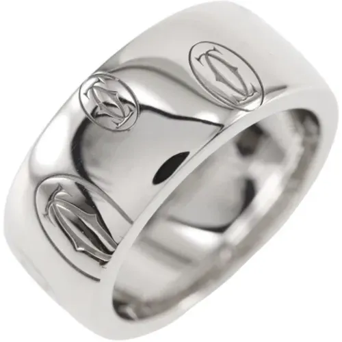 Pre-owned Jewellery, female, , Size: ONE SIZE Pre-owned White Gold rings - Cartier Vintage - Modalova