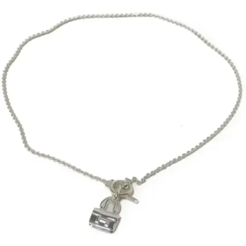 Pre-owned Jewellery, female, , Size: ONE SIZE Pre-owned Silver necklaces - Hermès Vintage - Modalova