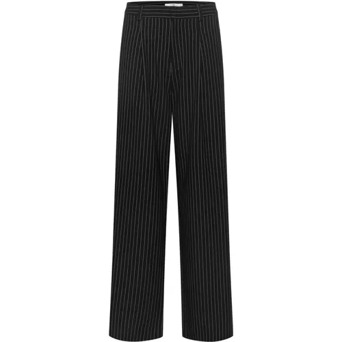 Wide Trousers, female, , Size: M Pinstripe Wide Leg Pants - Gestuz - Modalova