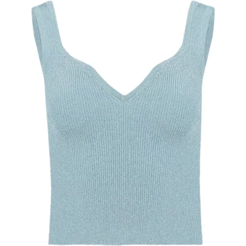 Light Sleeveless Heart Neckline Top , female, Sizes: 2XL, XL, 3XL - Nina Ricci - Modalova