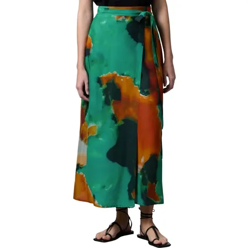 Maxi Skirts, female, , Size: M Abstract Wrap Skirt - Roberto Collina - Modalova
