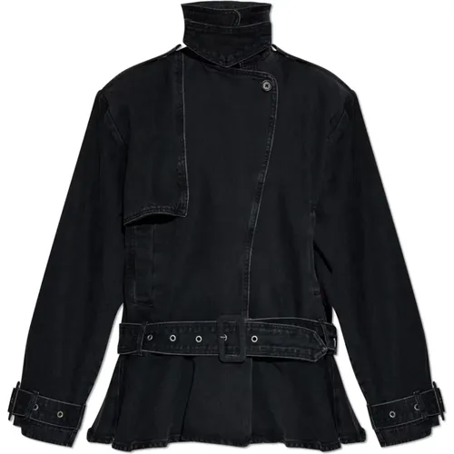 Denim Jackets, female, , Size: L Denim Biker Jacket - Rotate Birger Christensen - Modalova
