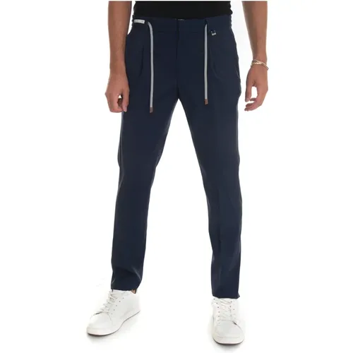 Stretch Chino with Tie Waist , male, Sizes: 2XL, XL, L - Paoloni - Modalova