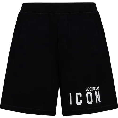 Stylische schwarze Shorts für Männer , Herren, Größe: S - Dsquared2 - Modalova
