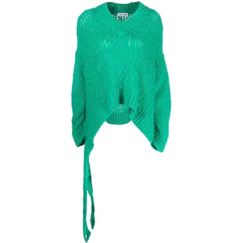 Grüner Alpaka Haar Casual Pullover - The Attico - Modalova