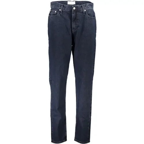 Mom Fit Cotton Jeans with Logo , female, Sizes: W31 L32, W27 L32, W32 L32, W30 L32 - Calvin Klein - Modalova