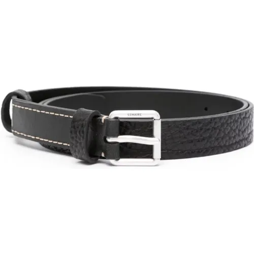 Belts, male, , Size: 95 CM Reversed Leather Belt with Silver Buckle - Lemaire - Modalova