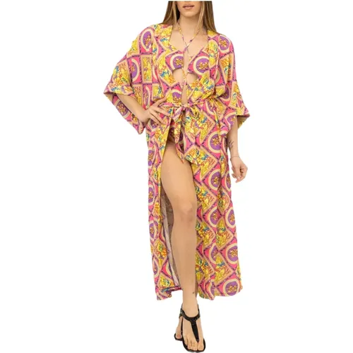 Geometrisches Kimono in MultiColour , Damen, Größe: ONE Size - 4Giveness - Modalova