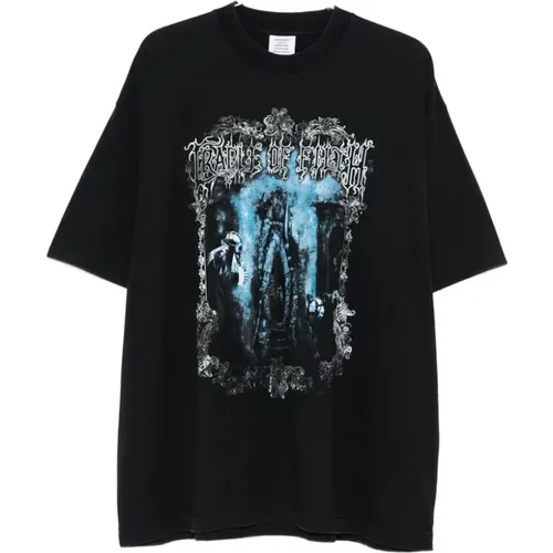 T-Shirts, male, , Size: XS Graphic Print Crew Neck T-shirt - Vetements - Modalova