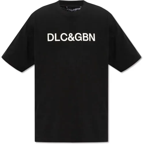 T-shirt with logo , male, Sizes: L, S, M, XL - Dolce & Gabbana - Modalova