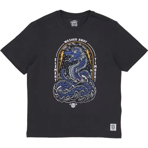 T-Shirts, male, , Size: XS Deep Sea Logo Tee - Element - Modalova