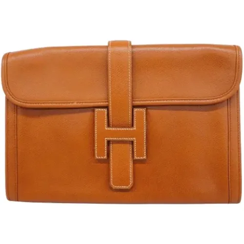 Pre-owned Clutches, female, , Size: ONE SIZE Pre-owned Leather clutches - Hermès Vintage - Modalova