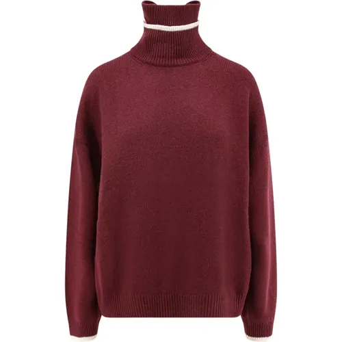 Cashmere Knitwear, female, , Size: M Cashmere Turtleneck Sweater with Monili Detail - BRUNELLO CUCINELLI - Modalova