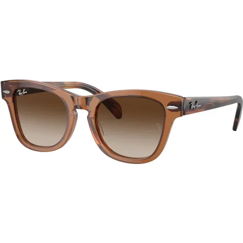 Trendige Transparente Braune Sonnenbrille , unisex, Größe: 46 MM - Ray-Ban - Modalova