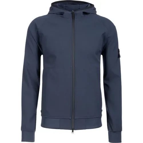 Jacke Light Soft Shell-R 40927 Blau , Herren, Größe: M - Stone Island - Modalova