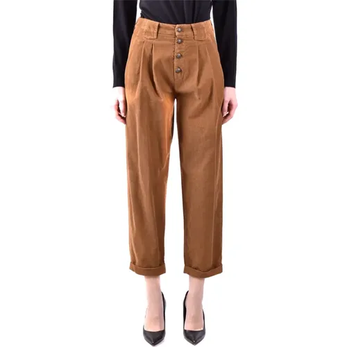 Stylish Cropped Trousers Aw21 , female, Sizes: 2XS, S - Dondup - Modalova