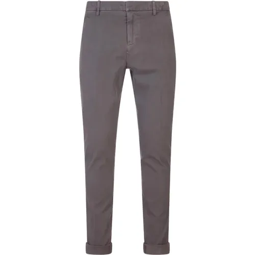 Chinos, male, , Size: W34 Slim-Cut Tailored Trousers - Dondup - Modalova