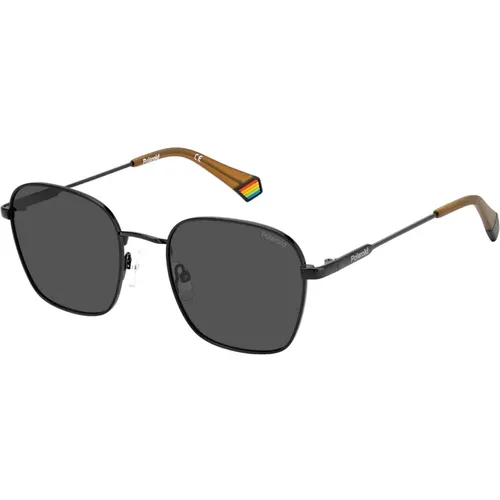 Schwarz/Graue Sonnenbrille PLD 6170/S,Stilvolle Herrensonnenbrille Upgrade,Stilvolle Sonnenbrille in Ruthenium/Grau - Polaroid - Modalova