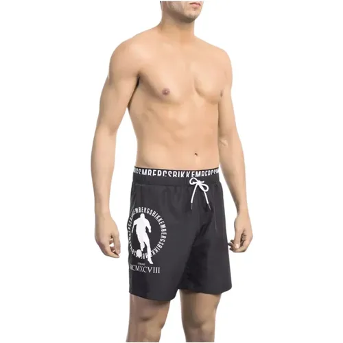 Schwimmshorts mit Schichtdesign und Logo-Detail , Herren, Größe: M - Bikkembergs - Modalova