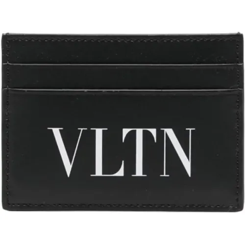 Wallets & Cardholders, male, , Size: ONE SIZE Leather Wallet Card Slots Logo - Valentino Garavani - Modalova