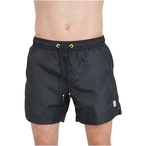 Schwarze Meereshorts mit Logopatch , Herren, Größe: S - 4Giveness - Modalova