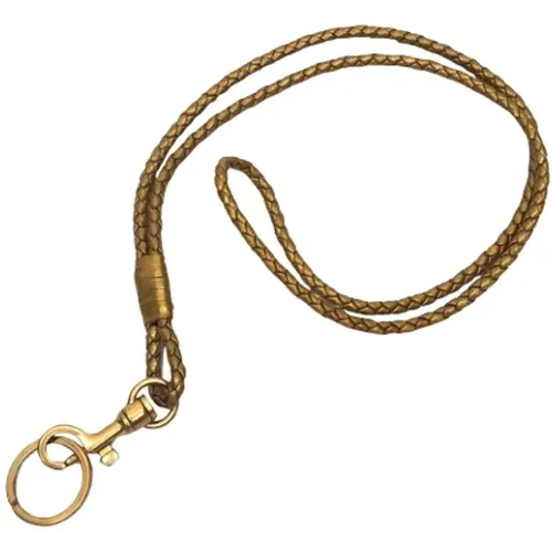 Pre-owned Leather necklaces , female, Sizes: ONE SIZE - Bottega Veneta Vintage - Modalova