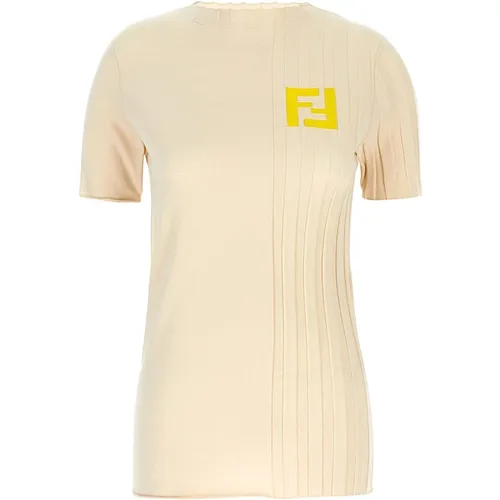 T-Shirts, female, , Size: M Stylish Knitwear for Men and Women - Fendi - Modalova