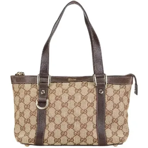 Pre-owned Tote Bags, female, , Size: ONE SIZE Pre-owned Canvas gucci-bags - Gucci Vintage - Modalova