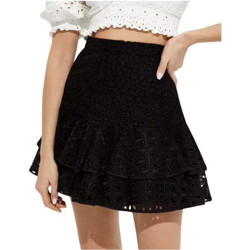 Natalie Mini Skirt with English Embroidery , female, Sizes: S, L, XS, M - Charo Ruiz Ibiza - Modalova
