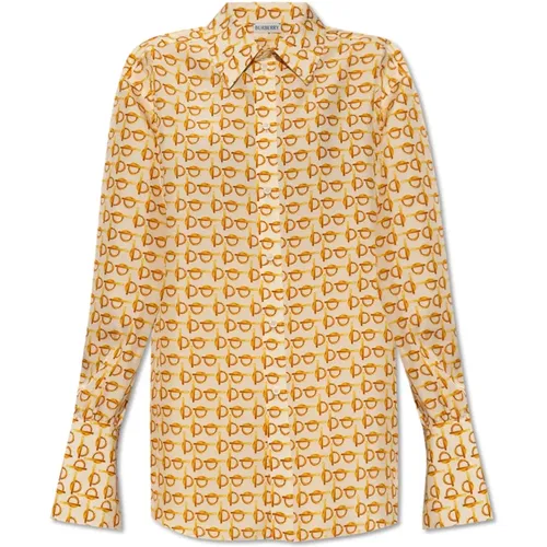 Silk shirt , female, Sizes: 2XS, 3XS, 4XS, XS - Burberry - Modalova