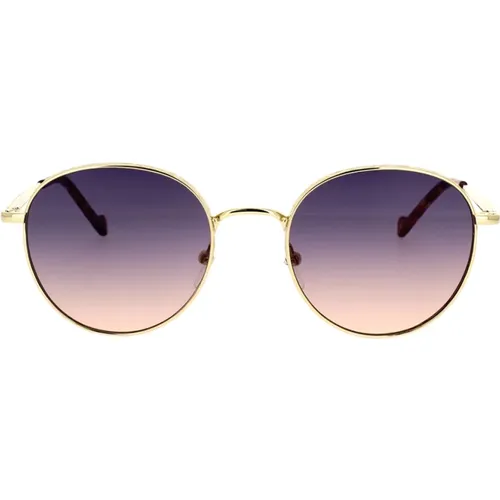 Elegant Round Sunglasses with Blue Gradient Lenses , female, Sizes: 51 MM - Liu Jo - Modalova
