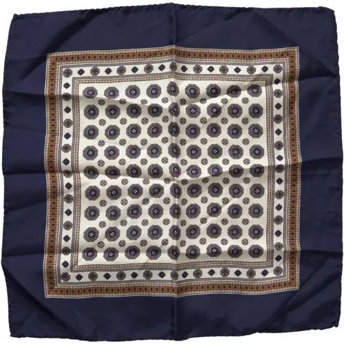 Patterned Silk Handkerchief Scarf , male, Sizes: ONE SIZE - Dolce & Gabbana - Modalova