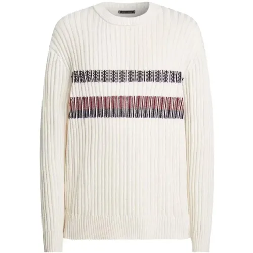 Chunky Ribbed Striped Sweater , Herren, Größe: 2XL - Tommy Hilfiger - Modalova