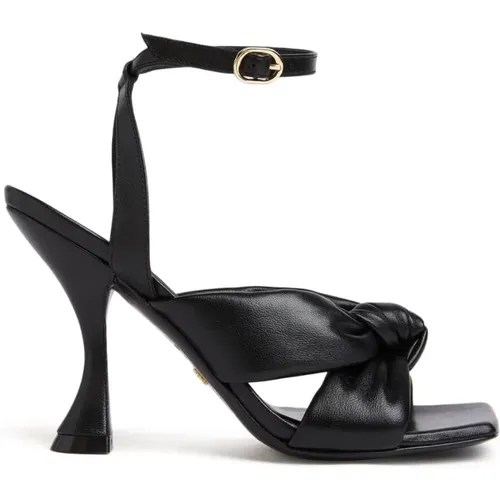 Luxuriöse Sandale mit Knotenverzierung , Damen, Größe: 36 1/2 EU - Stuart Weitzman - Modalova