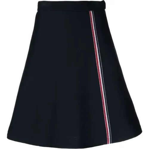 Knitted Skirt with RWB Stripe , female, Sizes: XS - Thom Browne - Modalova