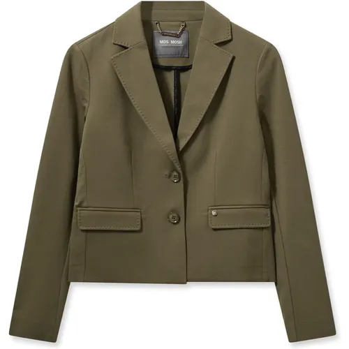 Blazers, female, , Size: S Charm Blazer Burnt Olive - MOS MOSH - Modalova